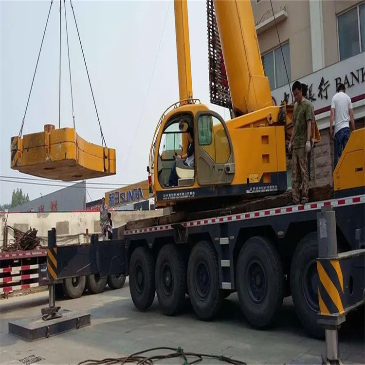 旌德县当地吊车出租|机器吊装|75吨|工厂搬迁服务